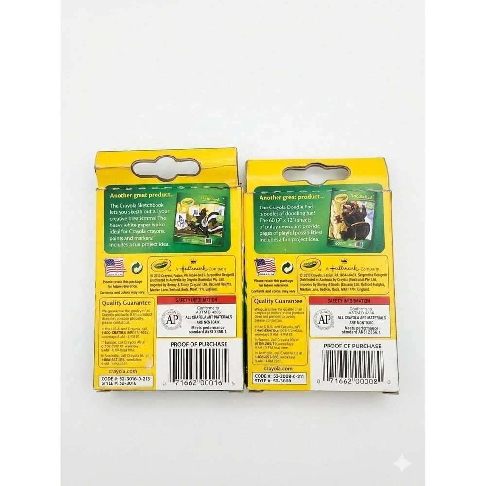 2010 Crayola Crayons Lot 2 Boxes 16‎ & 8 Count Open Box Discontinued Style
